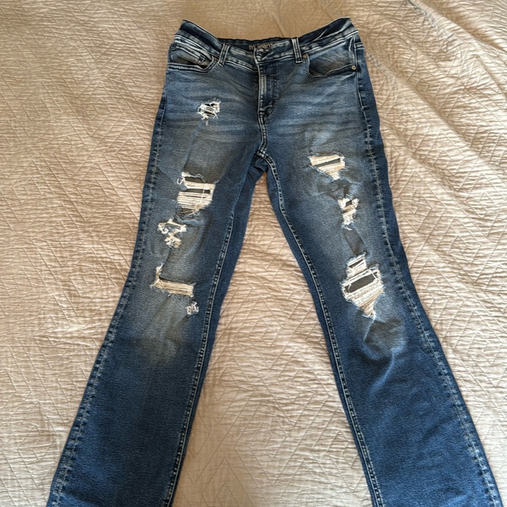 Distressed Boot cut jeans
